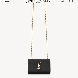 NWOT Saint Laurent Black Small Envelope  Leather Bag RETAIL $2100